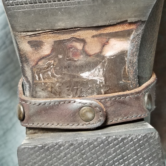 Coclico genuine leather tall riding boots low heel vintage-looking patina - Picture 6 of 13